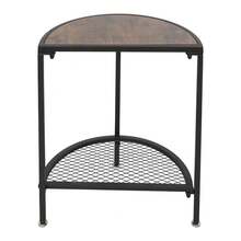 Beistelltisch mit Metallregal 2-stöckiger Couchtisch für Wohnzimmer Schlafzimmer