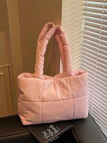 New Korean Style Rhombus Puff Shoulder Bag Tote Bag Large Capacity Handbag Niche Fashion Commuter - Multicolor - View 15