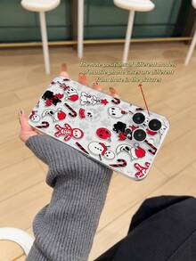 Este adorable estuche de teléfono presenta un tema de Halloween y Navidad, incorporando diseños de muñeco de nieve, gorro de Papá Noel, calavera, murciélago y dulces. Compatible con iPhone 16/16 Plus/16 Pro/16 Pro Max, compatible con Galaxy S25 Ultra, S24 Ultra y compatible con teléfonos de la serie Infinix. - Multicolor - Ver 4