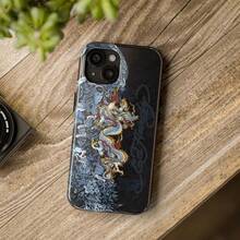 Cool Hardy Dragon Vintage Design Phone Case Tough 2-Piece Hard Cover With Scratch & Drop Protection - Mixed Color 1 - View 2