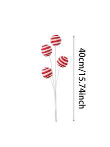 3pcs Christmas Ball Stick Cuttings Christmas Tree Ornaments Home Party Decorations New Year Gifts Supplies,Artificial Plant Christmas Tree Cuttings Garland Ornament Home New Year Xmas Deco,Artificial Plants Christmas Ornaments,Christmas Tree Ornament Stem Delicate Curly Stem For DIY Christmas Tree And Wreath Decoration,Home Office Crafts Party Ornaments Christmas Decorations Home Christmas Gifts Christmas Decor - Red and White - View 13
