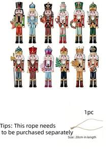 12pcs Christmas Nutcracker Wooden Ornaments Set For Christmas Tree Hanging Wooden Crafts Holiday Decorations Christmas Party Supplies,Christmas Decorations Home,Christmas Gifts,Christmas Table Decorations Winter Room Decor Christmas Decorations Home Christmas Gifts Christmas Decor