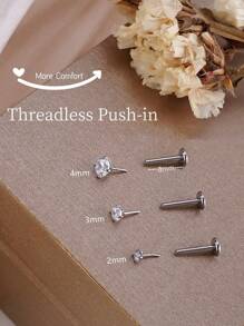 زوج من أقراط الأنف بدون خيط وزن 20 جرام، دبوس أنف لابريت 8 مم، أقراط نابي للثقب في الهيليكس والتراجوس والكونش، خاتم أنف ذهبي مرصع بزركونيا مكعبة 2 مم 3 مم 4 مم، أقراط غضروف غير مسببة للحساسية