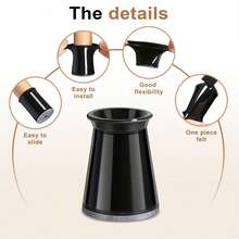 4/20 件椅腿地板保护垫、硬木地板家具垫、椅腿家具滑块、硅胶椅腿盖，防止地板刮伤并减少噪音，适用于卧室、客厅、厨房 - 黑色淺灰 - 查看 5