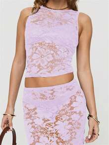 Women Tank Tops & Camis - 淺紫色 - 查看 2