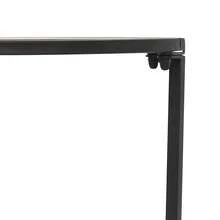 Beistelltisch mit Metallregal 2-stöckiger Couchtisch für Wohnzimmer Schlafzimmer