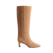 Women's Square Toe Knee-High Boots Kitten Heel Stiletto Boots Comfortable All-Day Wear For Dating  Party Fall Winter - 棕色 - 查看 2