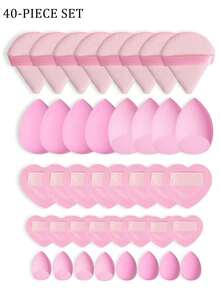 50/40/30/20/10/5pcs Makeup Kit, Including: 10 Pieces Of Liquid Makeup Sponge+10 Pieces Of Mini Liquid Makeup Sponge+10 Pieces Of Triangular Powder Puff For Loose Powder And Makeup Set+10 Pieces Of Air Cushion Powder Puff For Facial Makeup+10 Pieces Of Mini Air Cushion Powder Puff,Makeup,Cheap,Room Decor,Vanity,Travel,Bedroom,Makeup Accessories,Puff,Makeup Blender,Powder Puff,Makeup Sponge,Cheap,Stocking Stuffers,Makeup,Makeup Tools,Cheap Stuff,Gifts,Gifts For Women,Christmas Gifts