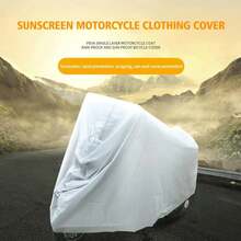 Funda protectora impermeable para motocicleta, scooter, protección contra la lluvia, el polvo, los rayos UV y el sol para motocicleta - S - Ver 4