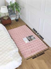 1 pieza Alfombra decorativa rectangular minimalista de color camello, suave y esponjosa, fácil de limpiar, adecuada para dormitorio, sala de estar, sofá, mesa de centro, vestidor, área de tocador, futón y sala de té - Rosa - Ver 5