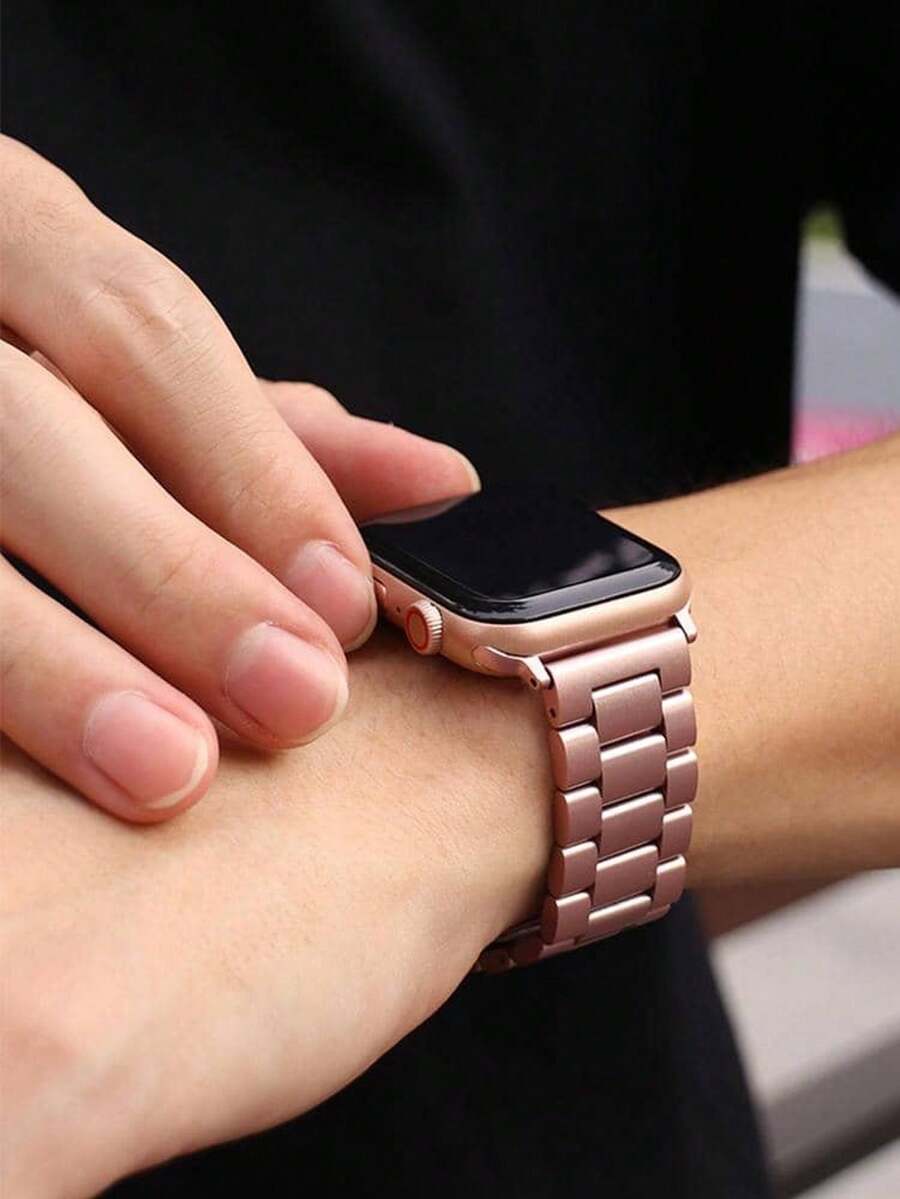 1 chiếc dây đeo đồng hồ bằng thép không gỉ chống oxy hóa, có thể điều chỉnh, thời trang, tương thích với Apple Watch 38mm, 40mm, 41mm, 42mm, 44mm, 45mm, 46mm, 49mm, phù hợp với các dòng Series 11/10/9/8/7/6/5/4/3/2/1/SE, dây đeo đồng hồ thông minh, phụ kiện, quà tặng ngày Valentine và quà tặng cho phụ nữ, dây đeo đồng hồ thông minh