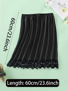 3件/2件/1件 包臀内衬裙 打底裙 防走光裙 多色 纯色 春夏款 防透防走光 中长裙 内衬裙 蕾丝底 防静电半裙 松紧腰带 适合偏胖女生 适合日常穿着 - 彩色 - 查看 28