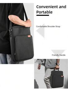 DANYCASE 11" 13" Tablet Sleeve Bag Compatible With IPad 11 A16 10th Gen, Air 5th 4th 10.9", 9th 8th 7th 10.2", Pro 11" 12.9" 13", Kindle Keyboard, Laptop Sleeve, Women's Protective Case, Back To School Laptop Sleeve, Autumn University Essential Protective Case - Black - View 6