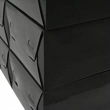 24 Pack Shoe Boxes For Closet Fit Size 9, Stackable Shoe Storage Organizers With Lids Foldable Plastic Sneaker Containers Display Space Saving, 9.1 X 13 X 5.5 Inches(Multicolor) - màu đen - Xem 4