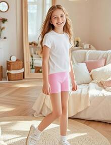 Halloween Kids Costumes Girls Dance Shorts Breathable Bike Shorts Sports Underdress-10Y