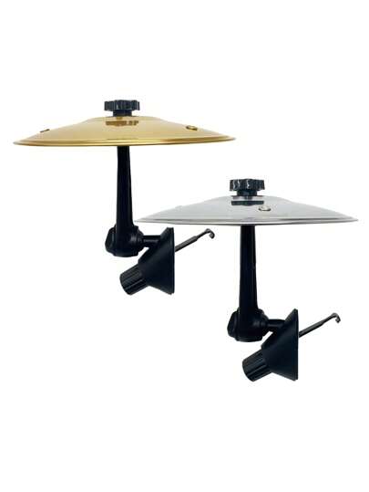 Presilha de prato para saída de ar de carro dourada - Decoração divertida com som de percussão, fácil instalação, encaixe universal, presentes de Halloween, presentes de Natal, presentes de aniversário