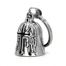 Easypie Selection Campana de motocicleta en forma de cruz - Para motociclistas, conductores y mascotas, colgante para conducir. Campana de buena suerte - A - Ver 10