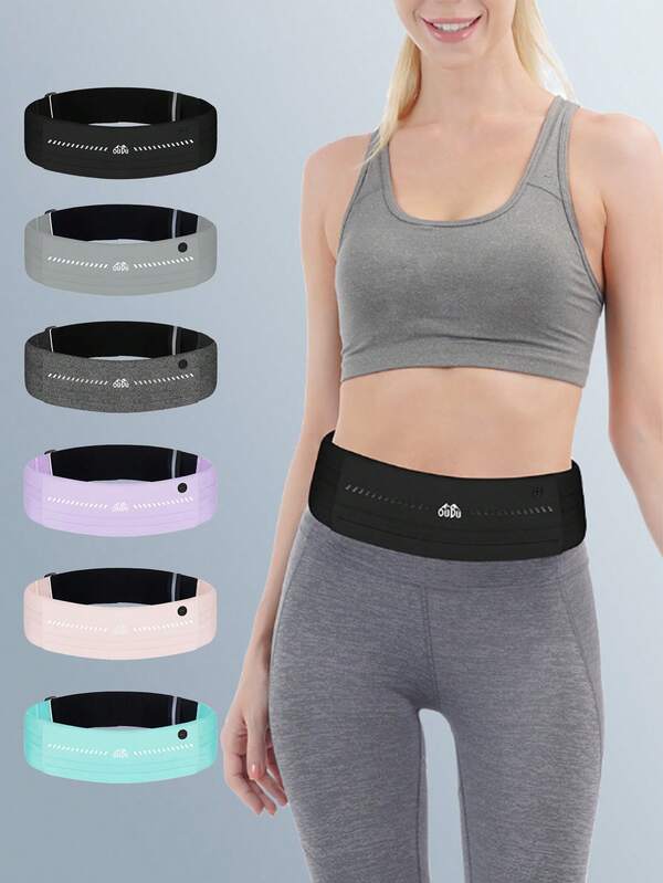 1 bolsa esportiva refletiva para corrida, pochete multifuncional para celular (abaixo de 18 cm) com furo para fone de ouvido, equipamento para atividades ao ar livre para homens e mulheres, à prova d'água, leve, pochete invisível, mini bolsa de cintura ultrafina, pochete com zíper para atividades ao ar livre, ciclismo, esportes, academia, corrida, caminhada, ciclismo, fitness, corrida, corrida e viagem