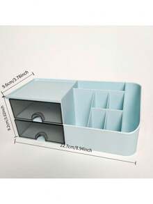 1 pieza Organizador de escritorio multifuncional con cajones pequeños, adecuado para almacenamiento de escritorio en el hogar