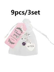 9pcs Y2K Witch Broom Keychains, Metal Keyring, Suitable For Hanging On Wallets, Backpacks And Car Keys, Ideal For Halloween Costume Parties. Also Suitable For Halloween Party Decorations. - Multicolor - View 12
