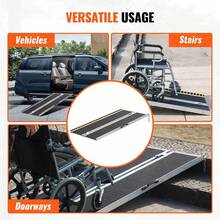 PORIYA Multi Size Aluminium Ramp Anti Slip Folding Loading Threshold  Portable Access - 2FT - View 6