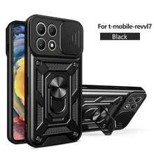 T-Mobile REVVL 7 5G Phone Case With Sliding Camera Lens And Stand - Black - View 2