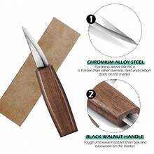 Aimall Wood Carving Kit, 10 PCS Wood Carving Set - Wood Carving Tools With Canvas Case,Sharp Cr-V 60 Steel Blades, Wood Chisel Sets For Beginners And Professionals