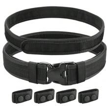 Cintura tattica 2 in 1 - Nylon durevole, fibbia a sgancio rapido, regolabile, adatta per sopravvivenza, caccia e uso tattico, equipaggiamento tattico