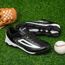 Men's Exclusive Professional Baseball Cleats Baseball Training Cleats Outdoor Shoes Anti-Skid Rubber Sole Cleats Outdoor Sports Cleats Shoes - Black and White - View 2