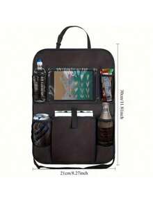 2 Pieces Car Backseat Storage Bag, Heavy Duty Seat Back Organizer, With Touch Screen Tablet Holder, Waterproof Kick Pad Backseat Protector, Suitable For Children Toddler, Car Accessories (Big Pocket) - 2 chiếc - Xem 5