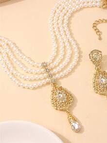 مجموعة مجوهرات المرأة الجزائرية 2 قطعة، قلادة، أقراط، إكسسوارات فاخرة بطراز قديم لعيد الحب - مجموعات المجوهرات النسائية - مشاهدة 5