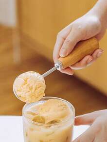 1 pieza Cuchara recta para helado, Cuchara para fruta/sandía, Herramienta para bolas de helado