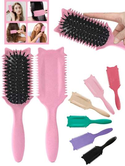 Cepillo para el cabello, Nuevo cepillo definidor de rizos 2025 - Cepillo para cabello rizado que define el peinado, Cepillo para rizos para cabello rizado mojado, Que da forma y define los rizos para mujer