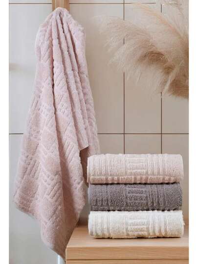 4-Piece Premium Thick Towel Set – 100% Cotton – Hand & Face Towels – 50x90 Cm, 280 G Each – Ultra-Soft, Absorbent & Durable – Made In Turkey