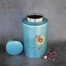 Large Size Decorative Cremation Urn For Adult Men And Women, Holds Up To 220 Lbs, Sunflower Pattern