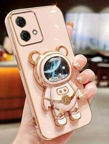 City Capas – Luxury Case With Glitter Astronaut Stand For Motorcycle, Cute And Functional - 淺粉色 - 查看 2