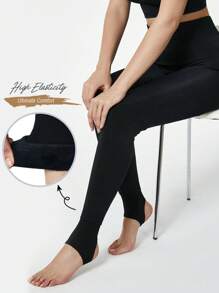 Women's Winter Warm Thick Stirrup Leggings Sexy High Waist Skin Friendly Leg Slimming Pants