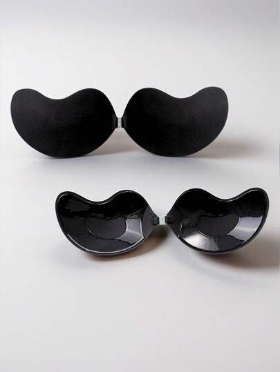 2/1 Pair Push Up Strapless Self Adhesive Low Cut BH Invisible Backless Seamless Dress Wedding Mango Shaped Bra, Underwear Chest Patches view 7