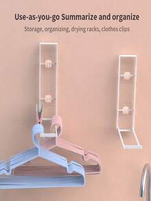 1pc Wall Mounted Magnetic Washing Machine Side Rack, Clothes Hanger Storage Organizer For Bathroom