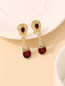 قرط نقطة دمعة على الطراز المغربي للنساء، رقيق وعتيق، مناسب للعروس والزفاف والحفلات والمناسبات، اكسسوارات هدية عيد الحب