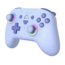 TOPWOLF Double Vibration GAMEPADFOR Switch2/Switch/IOS/Android/Steam RGB Breathing Lighting Wireless Controller Six-Axis Sensor Function Supports Programmable Buttons Macaron Switch Controllers Wireless, With RGB Breathing Lighting, For Switch Lite/Switch Oled/PC/IOS/Android/Steam - Black - View 3