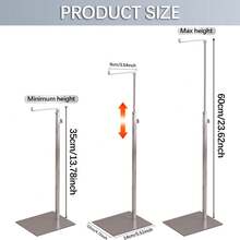 Stainless Steel Handbag Display Rack, Upgraded Adjustable Round Inner Bar, Gold/Silver Color Options, Multi-Functional Display For Bags / Hats / Jewelry, Suitable For Home / Boutique, Rust-Proof And Durable, Easy To Install.