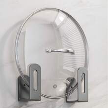 2 piezas Estante de pared sin taladro para almacenamiento de router + Soporte para regleta de enchufes | Estantería multifuncional para WiFi del hogar | Soporte para caja de TV/módem | Estante para tapa de olla de cocina + Soporte para tabla de cortar + Estante para utensilios - Multicolor - Ver 7