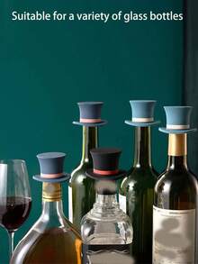 Reusable Wine Stoppers - These Vacuum Sealers Keep Wine Fresh And Leak-Proof, Suitable For Restaurant, Bar, Commercial Use, Home Red Wine Bottle Caps, Silicone Sealed Champagne Bottle Stoppers, Compact Wine Preservers, Bar Tools, New Type Of Reusable Vacuum Wine Stoppers For Hotels, Wine Sealing Cover Set, Leak-Proof Preserver For Restaurants, Kitchen Accessories., Halloween And Christmas Party Supplies