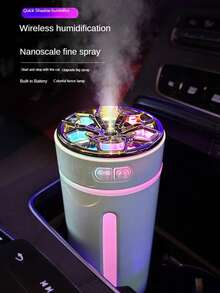 RAF USB Powered 4-Mode Aroma Diffuser (Smart, 2-Level, Starry Sky, Fragrance Mist) With 2 Mist Levels, Suitable For Home, Car, Office Or Travel. It Is Both A Fragrance Diffuser And A Modern Incense Burner. Smart Car Air Purifier Humidifier Aromatherapy Diffuser Car Deodorizer Car Atmosphere Light With 6 Filter Cores, Car Accessories