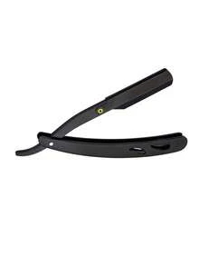 1 pieza Navaja de afeitar plegable, afeitadora manual, arreglo facial para hombres, herramienta de afeitado para barbería, hoja de navaja recta de acero inoxidable, apta para uso en barbería y en el hogar (hojas no incluidas) - Multicolor - Ver 9