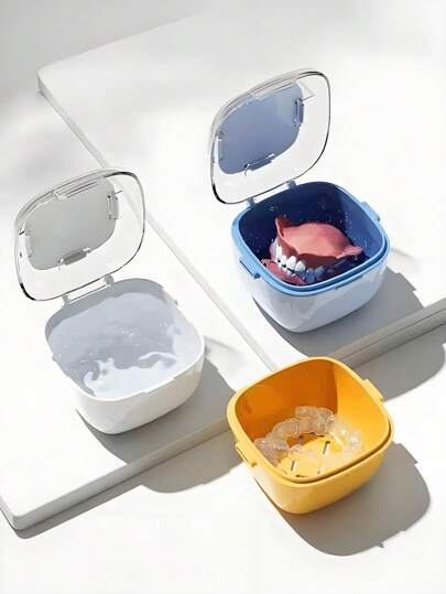 صندوق تخزين مزدوج الطبقات للأجهزة التقويمية القابلة للإزالة، صندوق تخزين محكم الإغلاق للأجهزة التقويمية الخفية، مقاوم للروائح والرطوبة، تصميم مدمج وخالي من البطاريات، مناسب للاستخدام المنزلي والسفر، صندوق تخزين الأجهزة السنية المتنقلة، صندوق تخزين المناديل العائلي اليوم الوطني