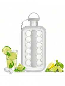 Molde de cubitos de hielo plegable 2 en 1, diseño de rejilla de silicona, apto para el hogar, viajes, graduación, accesorios de cubitos de hielo - Multicolor - Ver 11