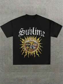 " Band Logo" Music Band - Themed Graphic Print Unisex Casual Soft Short Sleeve Pure Cotton 220gsm T - Shirt - 黑色 - 查看 1