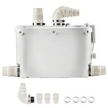 Macerator Pump, 500W, 29 GPM Flow, 26 Ft/8 M Head, Macerator Sewerage Toilet Pump With 4 Water Inlets, Waste Water Disposal Upflush Machine For Kitchen, Basement, Shower, Sink, Laundry, Bathtub - US A Type Plug(110-127V) - View 8